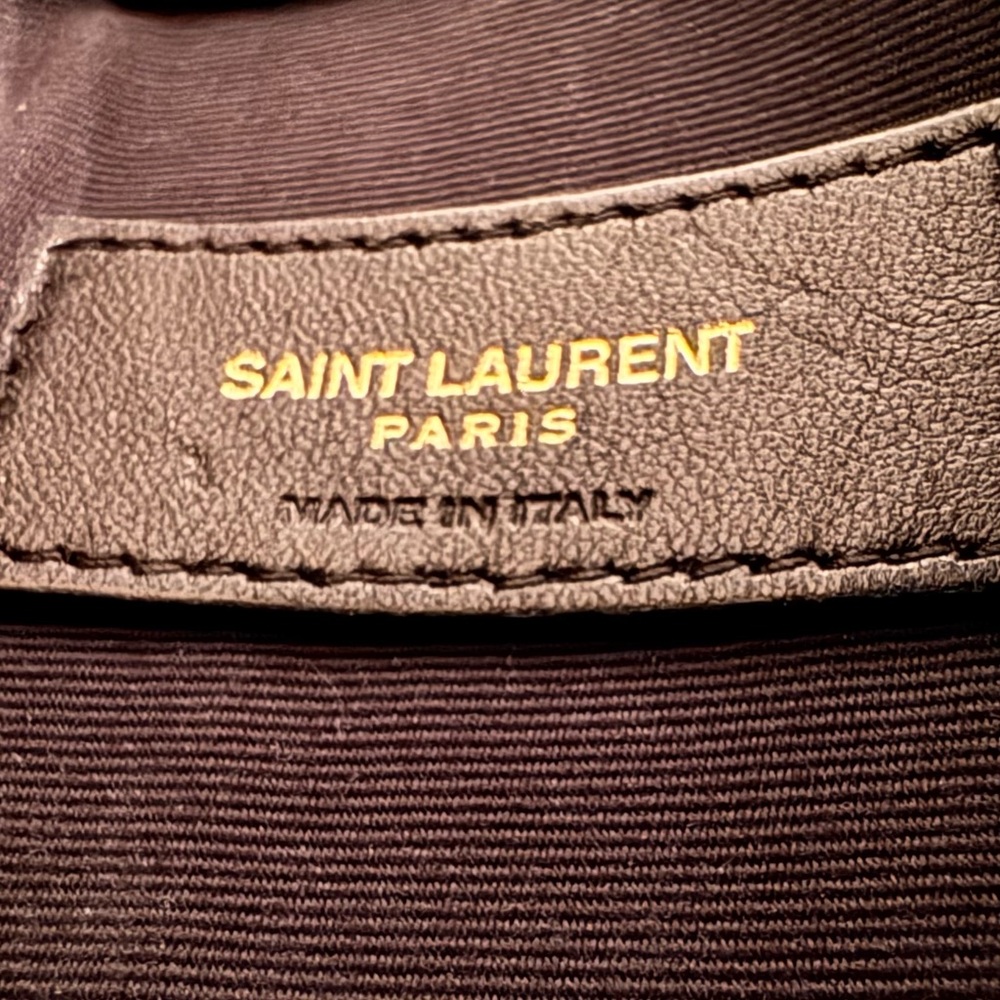 Yves Saint Laurent Black and Gold Envelope Clutch - Picture 3 of 6